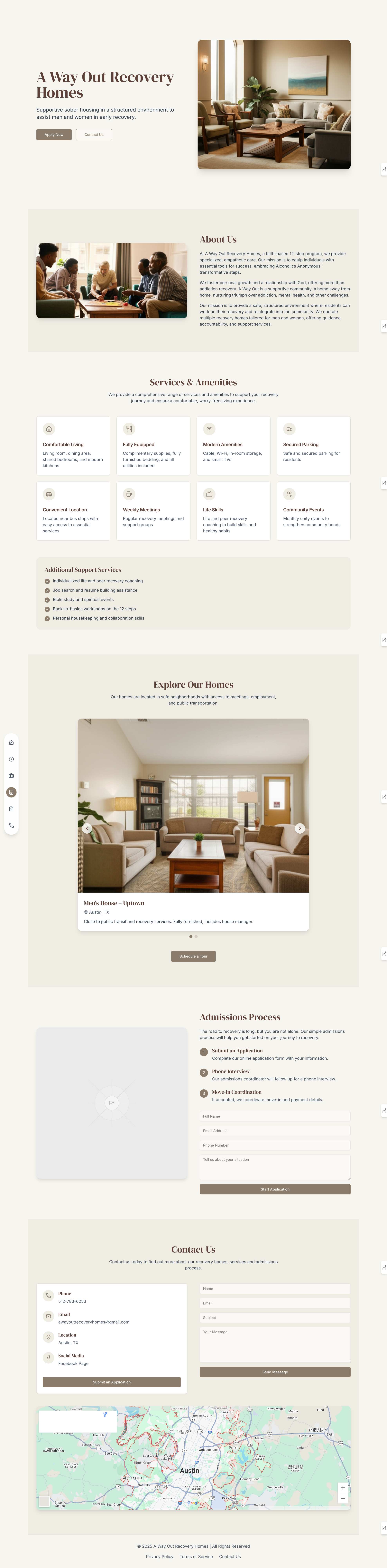 A Way Out Recovery Homes after redesign